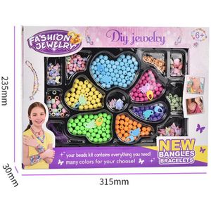 Diy Handgemaakte Kralen Speelgoed Sieraden Set Maken Ketting Armband Oorbellen Accessoires Meisje Educatief Speelgoed