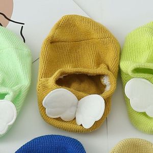 Zomer Babysokjes Soft Cotton Kids Meisje Jongen Korte Sokken Met Rubberen Zolen Antislip Wing Baby Peuter Sokjes
