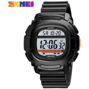 Skmei Dual Time Sport Horloges Mens Chrono Countdown Digitale Mannen Horloges Pu Lederen Led Backlight Uur Montre Homme