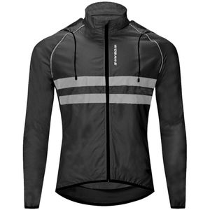 Wosawe Fietsen Sport Herfst Volledige Reflecterende Jas Night Running Winddicht Regendicht Warm Ademend Windjack Bike Jacket