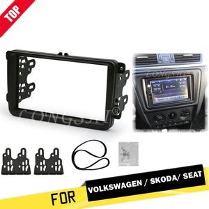 Auto Dubbel Din Frame Radio Dashboard Dvd Dash Interieur Trim Voor Volkswagen Vw Touran Caddy Seat Voor Skoda fabia Octavia 2