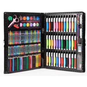 150Pcs Arts Kleurpotlood Kunstenaar Kit Set Schilderen Krijt Marker Pen Brush Drawing Gereedschap Set Kleuterschool Benodigdheden Voor