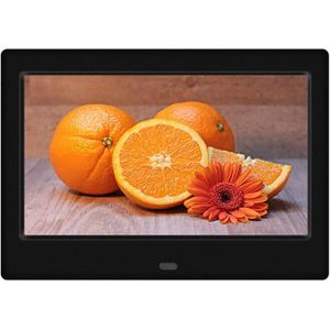 7 Inch 800X480 Hd Digitale Fotolijst 16:9 Groot Scherm Elektronische Foto Video Zwart