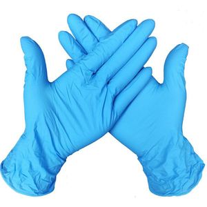 100Pcs Wegwerp Voedsel Handschoenen Keuken Blue Clear Vinyl Industriële Latex Gratis Wegwerp Handschoenen Niet Steriel/Door