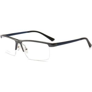 Hotochki Business Mannen Aluminium Magnesium Half Frame Vierkante Glazen Optische Brillen Frames Recept Brillen