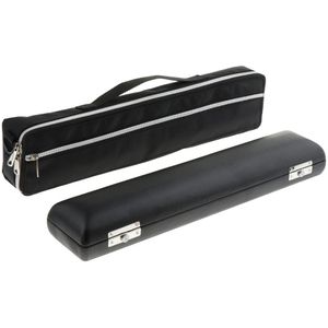 17 Gat Fluit Houten Carry Gewatteerde Case Box Met Opslag Gig Bag Handtas Cover Zwart