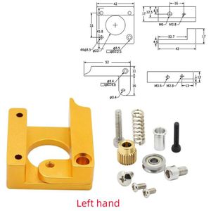 3D Printer MK8 Extruder Clone Dual Drive Extruder Upgrade Bowden Extruder 1.75Mm Filament Voor 3d Printer CR10 Ender 3 Pro