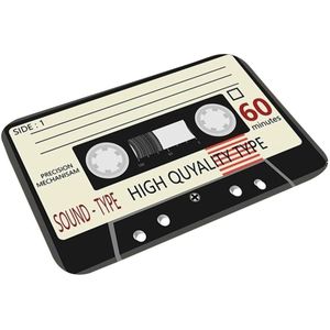 Vintage Cassette Tape Waterdicht Antislip Rimpel-Bestendig Rechthoek Voordeur Matten Indoor Outdoor Entree Tapijt Entree