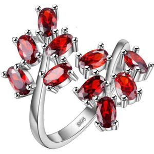 JoiasHome Zilver 925 Sieraden Ruby Edelstenen Ring Voor Vrouwen Opean Adjst Size Vrouwen Fijne Sieraden Rood/roze/paars kleur Party