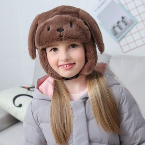 Cartoon Hond Oor Kind Piloot Hoed Oorbeschermers Mutsen Kids Herfst Winter Warm Oorklep Gehoorbescherming Cap Kind