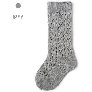 Effen Kleur Babysokjes Voor Jongens Meisjes Knie Hoge Sokken Zachte Katoenen Ademende Hollow Zuigeling Zomer Mesh Sokken Voor Peuter kids