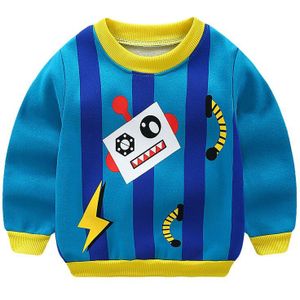 Pasgeboren Baby Jongen Sweatshirt Lange Mouwen Cartoon Tops Baby Hoodies Jongens Gedrukt Sweatshirt Warm Baby Herfst Winter Kleding