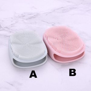 1Pc Zachte Handschoen Siliconen Gezicht Schoner Wasborstel Scrubber Board Mee-eter Verwijderen Voor Cosmetische Make Up Cleaning Tools