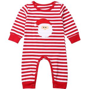 Xmas Halloween Baby Jongen Meisje Bijpassende Kleding Romper Nachtkleding Pasgeboren Baby Unisex Gestreepte Jumpsuit Pyjama 0-18M