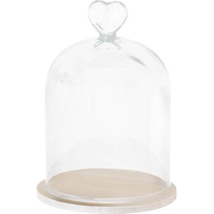 Clear Vazen Glas Bloem Display Cloche Bell Jar Dome Onsterfelijke Behoud Met Houten Base Bloem Glas Cover Home Decor