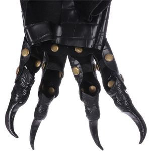 Lange Nail Dragon Claws Handschoenen Zwart Vingernagels Hand Mouw Poot Halloween Kostuum Props Comic Cosplay Tentoonstelling