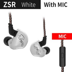 Kz Zsr 1DD + 2BA Hifi Sport In-Ear Oortelefoon Dynamische Driver Noise Cancelling Headset Vervanging Kabel AS10 ZS10 zst