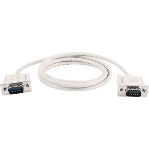 1.4M RS232 DB9 9 Pin Male Naar Vga Video 15 Pin Male Adapter Kabel Lichtgrijs