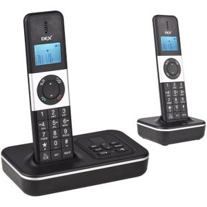 D1002 TAM-D 2-Handset Draadloze Telefoon Met Antwoordapparaat Nummerweergave/Wisselgesprek Lcd-scherm 16 Talen voor Kantoor