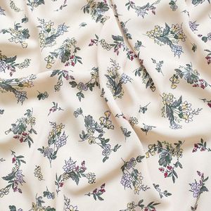 HLQON polyester plain Chiffon beige bloem stof voor jurk doek vilt patchwork tissue jas Naaien DIY Materiaal door 100x145 cm