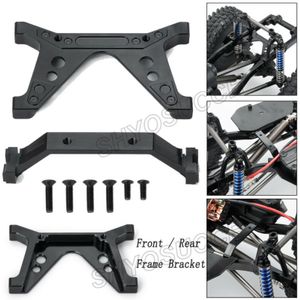 Cnc Voor/Achter Frame Rail Brace Beugel Voor Axiale SCX10 Ii Jeep AX90046 Zwart