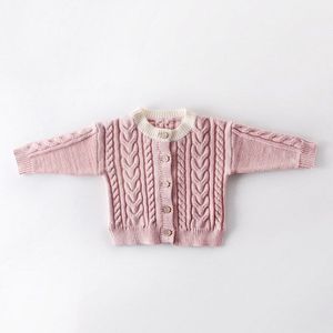 0-3Yrs Lente Baby Meisjes Gebreide Kleding Jas Warm Herfst Jongens Meisjes Solid Vest Trui Babykleertjes