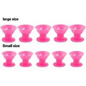 Siliconen Wereld 10Pcs Zachte Siliconen Magic Hair Care Rollers Siliconen Hair Curler Twist Haar Geen Warmte Haar Curling Styling diy Tool