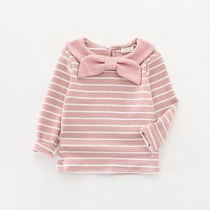 Volledige Mouw Baby Kleding Gestreepte Meisjes T-shirt Lente Katoenen Baby Meisjes T Shirts Mode Kinderen Kleding Baby Bebes Tops