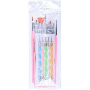 Manicure Borstel Set 20 Nail Schilderen Pen Pull Pen Fototherapie Pen Boor Pen Nail Tool Set
