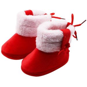 Baby Baby Meisjes Snowboots, Anti-Slip Zool Warme Winter Bont Voering Laarzen Met Leuke Strik