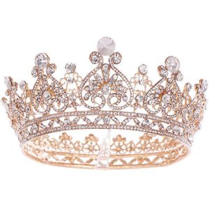 Serment Charm Princess Bridal Crown Tiara Crystal Zirkoon Verzilverde Kroon Bruid Bruiloft Haar Accessoires