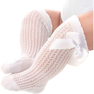 Newbornsocks Meisjes Lente-Zomer Mesh Sokken Kinderen Golf Zonder Hakken Met Boog Prinses Sokken Kinderen Sokken