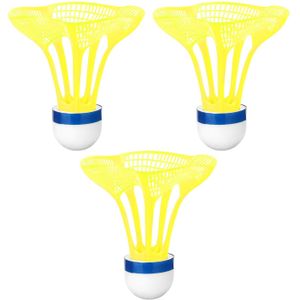 Outdoor Badminton Bal Plastic Sport Training Oefening Shuttles Kleur Nylon Badminton Bal Stabiele Weerstand 3 Stks/pak