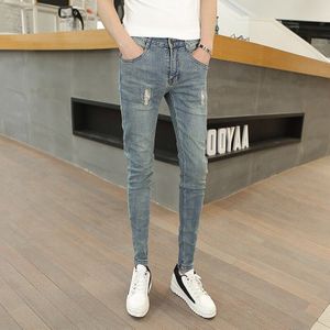 Lente Zomer Skinny Jeans Mannen Koreaanse Alle Match Ripped Jeans Mannen Hip Hop Streetwear Slim Fit Casual Heren jeans Broek