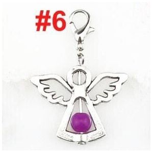 14Pcs Charms Handgemaakte Kleurrijke Acryl Kralen Charm Guardian Angel Wings Diy Hanger Voor Sieraden 22526