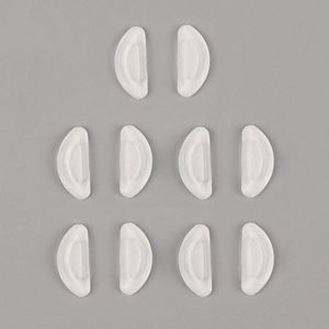 5 Paren/pak Siliconen Glazen Neus Pads Non-Slip Wit D Vorm Nosepads Bril Brillen Accessoires Gereedschap