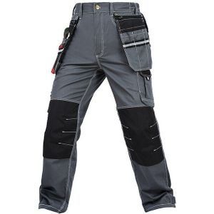 Bauskydd Mens Man Duurzaam werk broek multi-pocket broek met kniebeschermers voor kniel down 100% katoen werk broek