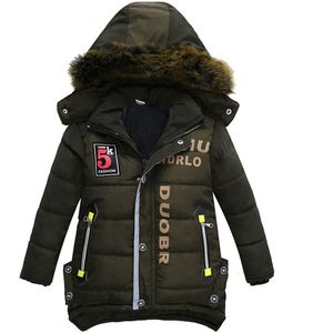 Mode Jas Kinderen Winterjas Jongen Jas Warm Hooded Kids Kleding Kurtka Zimowa Warm Bright Cool Baby Winter Jas