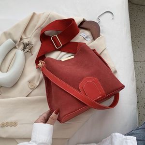 Suede Schoudertas Vrouwelijke Toevallige Split Lederen Vrouwen Handtassen Eenvoudige Crossbody Tassen Voor Vrouwen Messenger Bags Sac