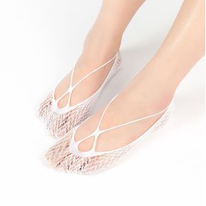 1 Paar Zomer Vrouwen Lady Sexy Half Voeten Antislip Onzichtbare Liner Geen Show Low Cut Sling Korte Kant sok Zwart Wit