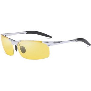 DEARMILIU Aluminium Magnesium Sport mannen Nachtkijker Gepolariseerde Zonnebril Gouden Frame Randloze Bril oculos Voor Mannen