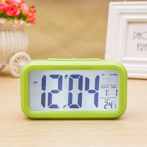 Grote Led Digitale Wekker Nachtlampje Sensor Snooze Mute Kalender Desktop Elektronische Backlight Tafel Klokken