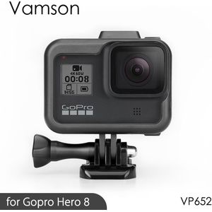 Vamson voor Gopro Hero 8 Frame Case Border Beschermhoes Behuizing Mount Base voor Go pro Hero 8 bescherming Accessoire VP652