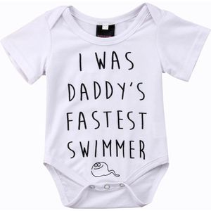 Mode Pasgeboren Baby Jongen Meisje Grappig Romper Bodysuit Jumpsuit Kleding Outfits Baby Kleding Met Ronde Kraag Letters