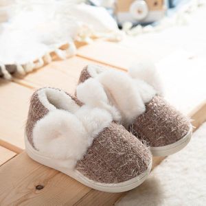 Ulknn Peuter Slippers Voor Meisjes Jongens 1-3 Jaar Winter Plus Fluwelen Warm Antislip Zachte bottom Leuke Konijn Baby Schoenen