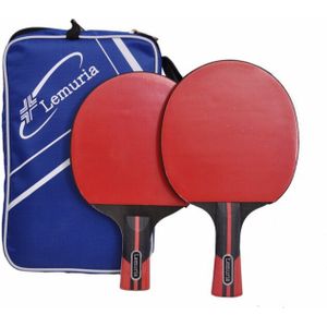 Lemuria 2Pcs Tafeltennis Racket Set Dubbele Gezicht Puistjes-In Rubber Licht Gewicht Ping Pong Paddle Bat Voor Speelt Training