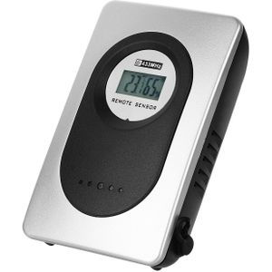 2 In 1 Wireless Weer Klok Thuis Hygrometer Thermometer Voor Tuin Lcd Digitale Indoor Outdoor Weerstation Klok