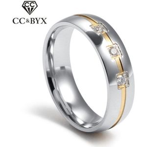 Cc Bijouterie Mannen Ringen Voor Vrouwen Titanium Staal Zirconia Staart Ring Bruidegom Bruiloft Mode-sieraden Anillos CC975
