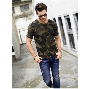 Gustomerd Mode Mannen T-shirt Groene Bladeren Print Slim Fit T-shirt Mannen Zomer Katoenen Top Tees kleding Streetwear