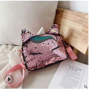 Pudcoco Eenhoorn Schoudertassen Voor Meisjes Reizen Vrouwen Cartoon Afdrukken Handtassen Pailletten Lederen Luxe Crossbody Hobo Satchel Bag